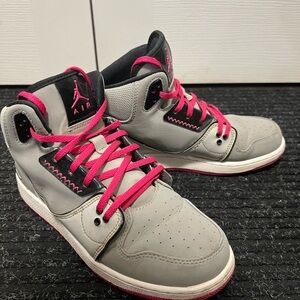 2014 Jordan Air Black and Pink Sneakers
